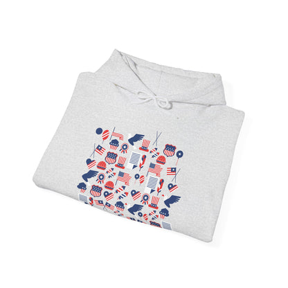 Patriotic Hooded Sweatshirt | USA-Themed Cozy Layer | True North