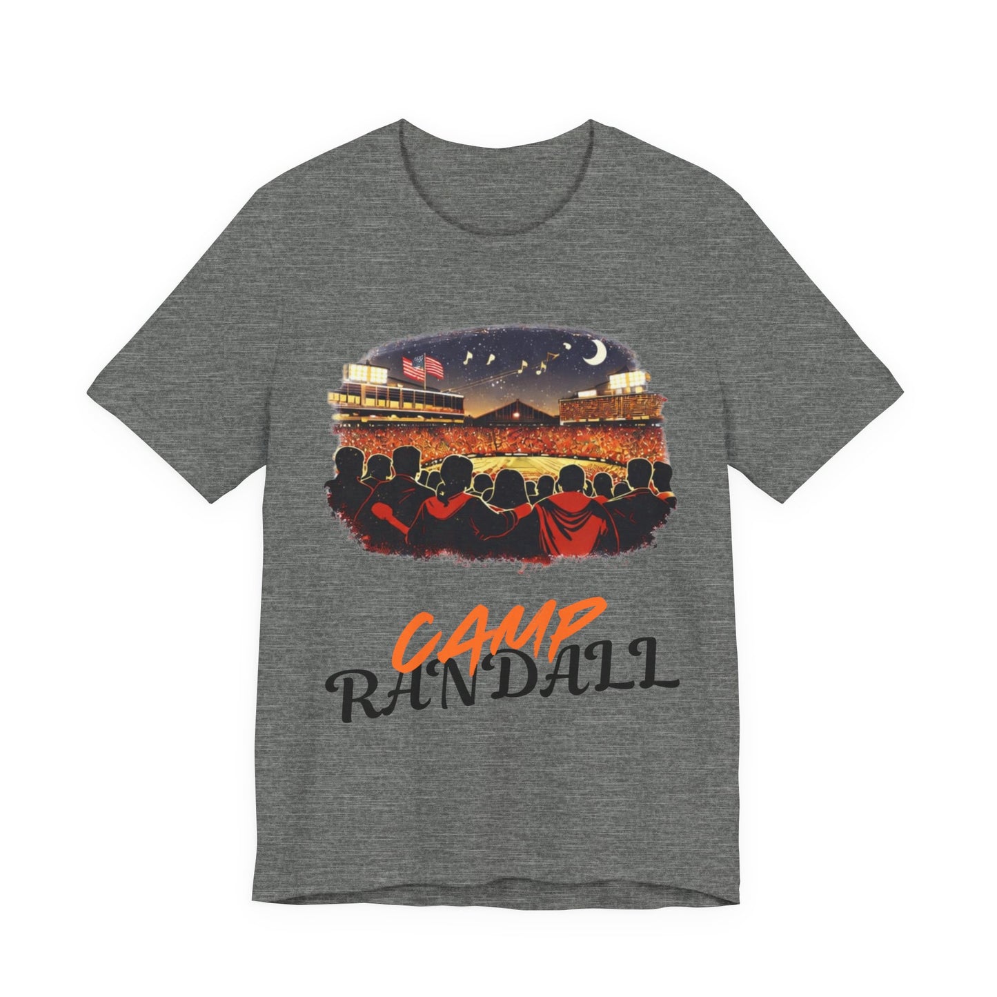Camp Randall Stadium Football T‑Shirt – Retro Night Game Crew JERSEY Tee MADISON