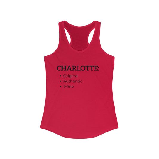 CHARLOTTE Original Authentic Mine | Women’s Ideal Racerback Tank | True North
