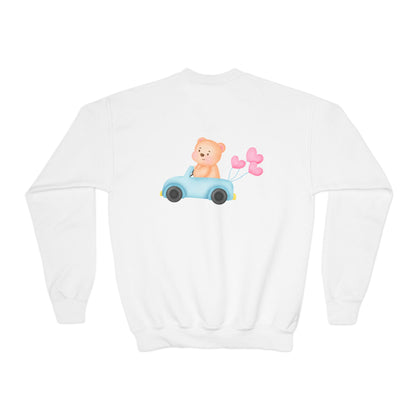 Cute Cars and Bear Youth Sweatshirt | Fun Pullover | True North