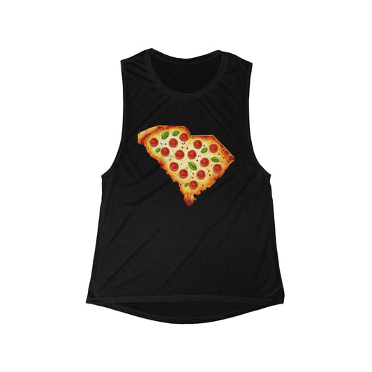 Santa Cruz Pizza | Women’s Flowy Scoop Muscle Tank | True North