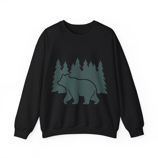 Cozy Bear Forest Unisex  Sweatshirt | Hiking, Camping, and Nature Lovers | True North