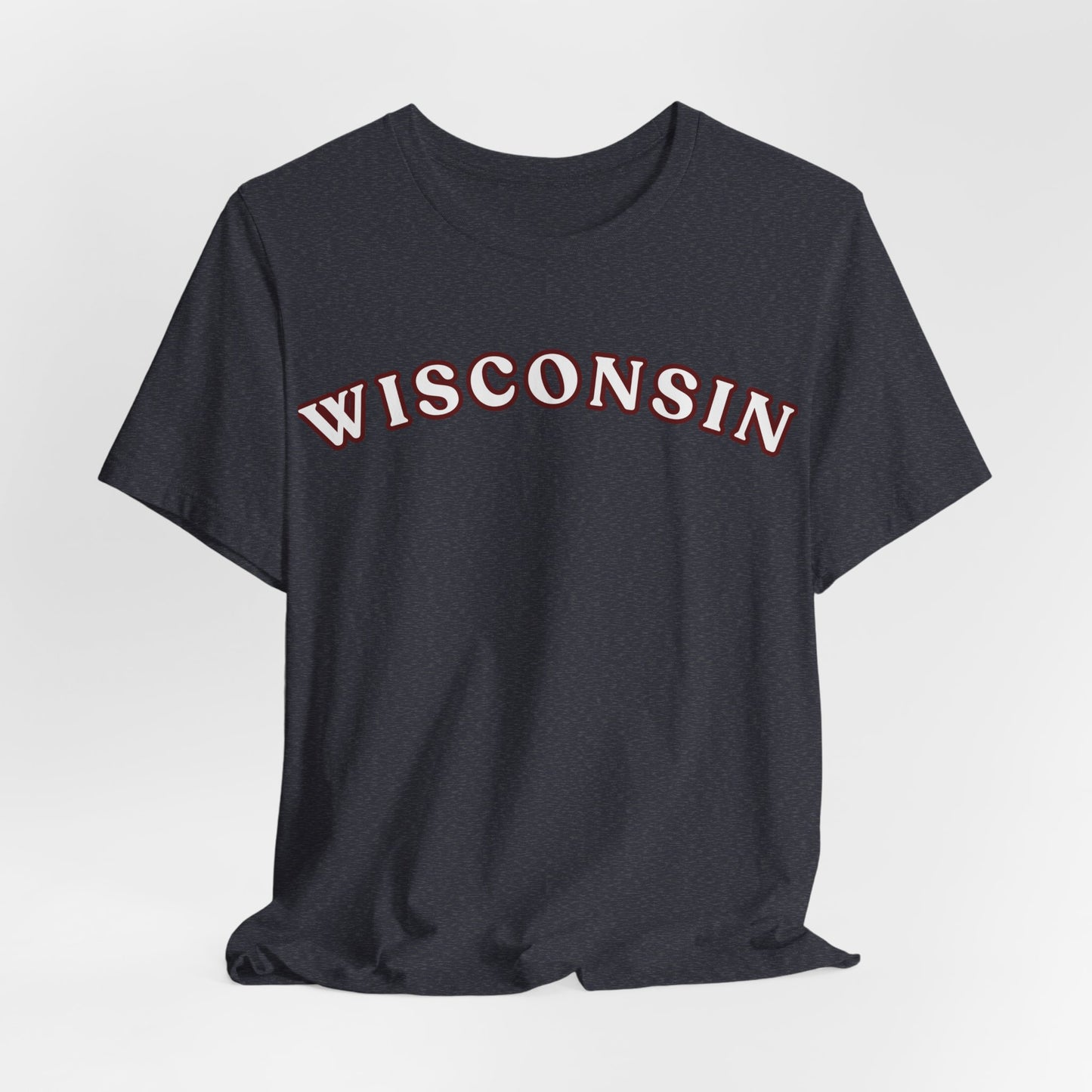 Wisconsin Arch Tee — Vintage Collegiate State T-Shirt MADISON JERSEY