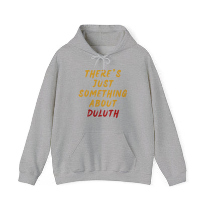 Hoodie — "There's Just Something About Duluth" Retro Script Pullover