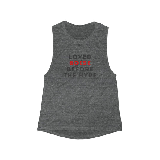 Women's Boise Muscle Tank — "Loved Boise Before the Hype" Vintage City Pride Tank