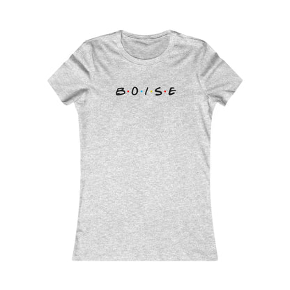 Boise Retro Dot Script Women's Tee — Cute City Graphic Shirt