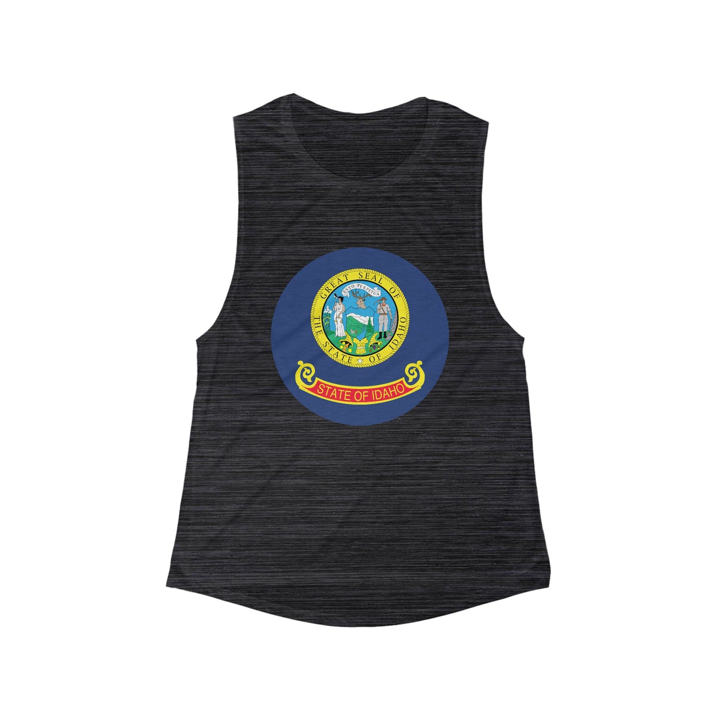 Idaho State Seal Women's Flow Tank Top — Lightweight Scoop Muscle Tee BOISE