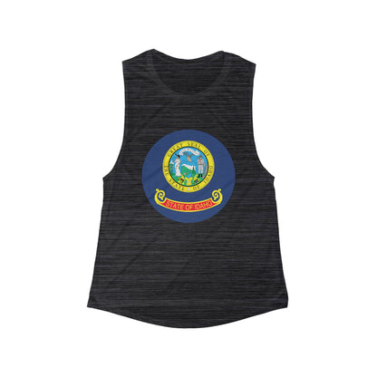 Idaho State Seal Women's Flow Tank Top — Lightweight Scoop Muscle Tee BOISE