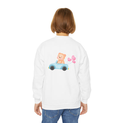 Cute Cars and Bear Youth Sweatshirt | Fun Pullover | True North