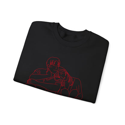 Couple Sketch Crewneck Sweatshirt | Cozy Anniversary Gift | True North