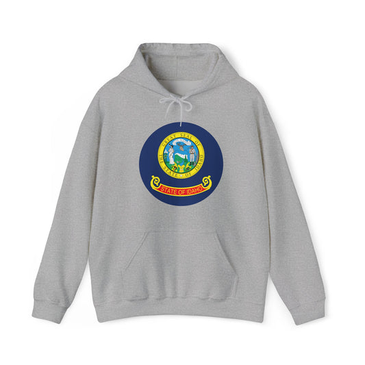 Idaho State Seal Hoodie — Vintage Idaho Emblem Pullover BOISE
