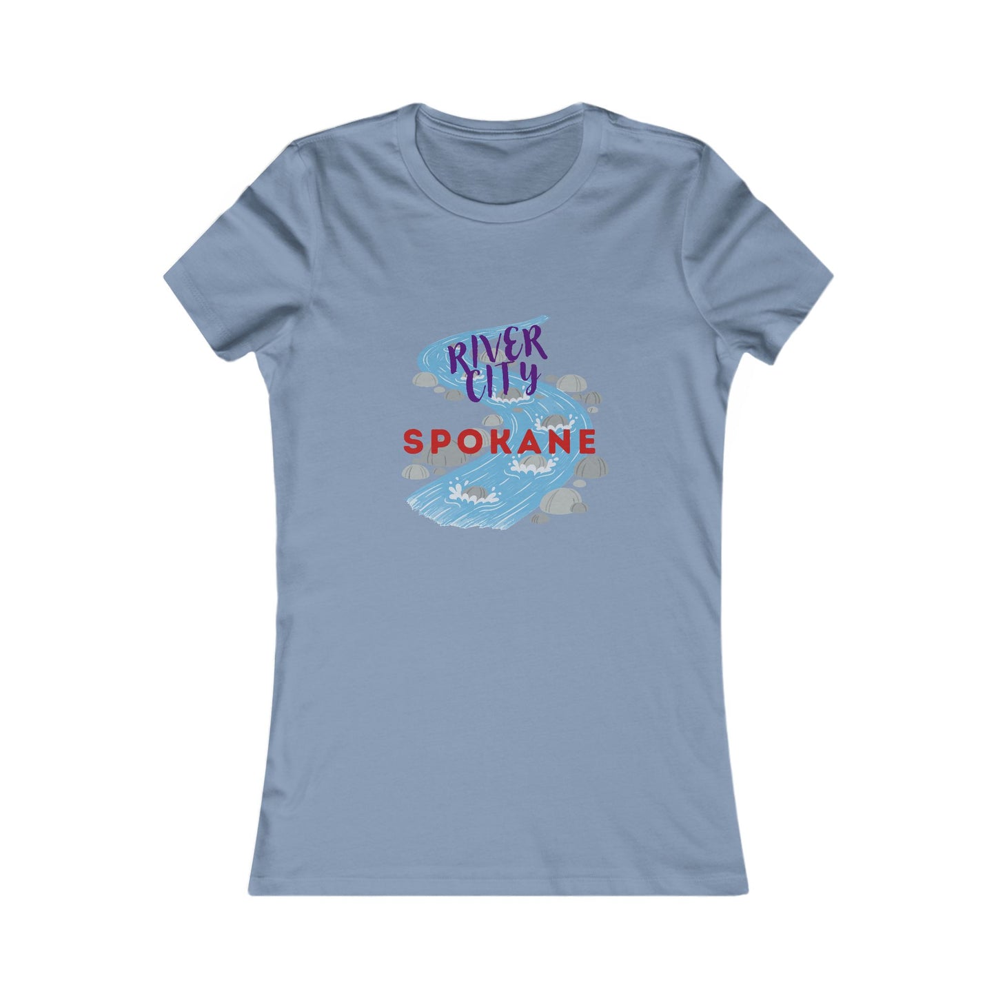 Spokane River City Women's Tee – Scenic River Graphic Shirt