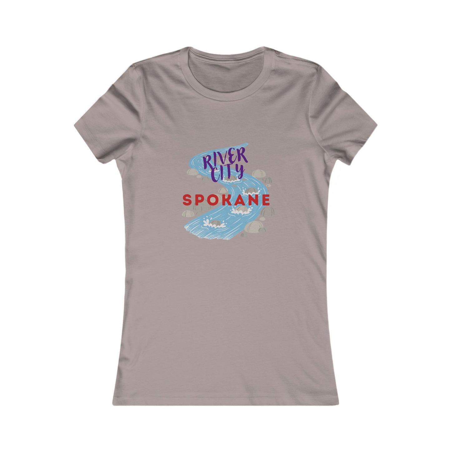 Spokane River City Women's Tee – Scenic River Graphic Shirt