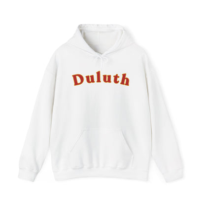 Duluth Retro Arch Hoodie — Vintage College-Style Pullover