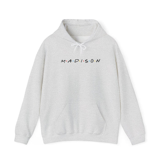 Madison Script Hoodie Unisex Personalized Name Minimalist Pullover | Soft Fleece | True North