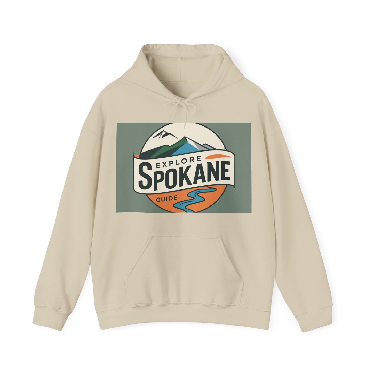 Explore Spokane Hoodie – Retro Mountain & River Travel Guide Sweatshirt