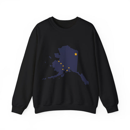 Alaska Map Crewneck Sweatshirt | Cozy Souvenir Pullover | True North