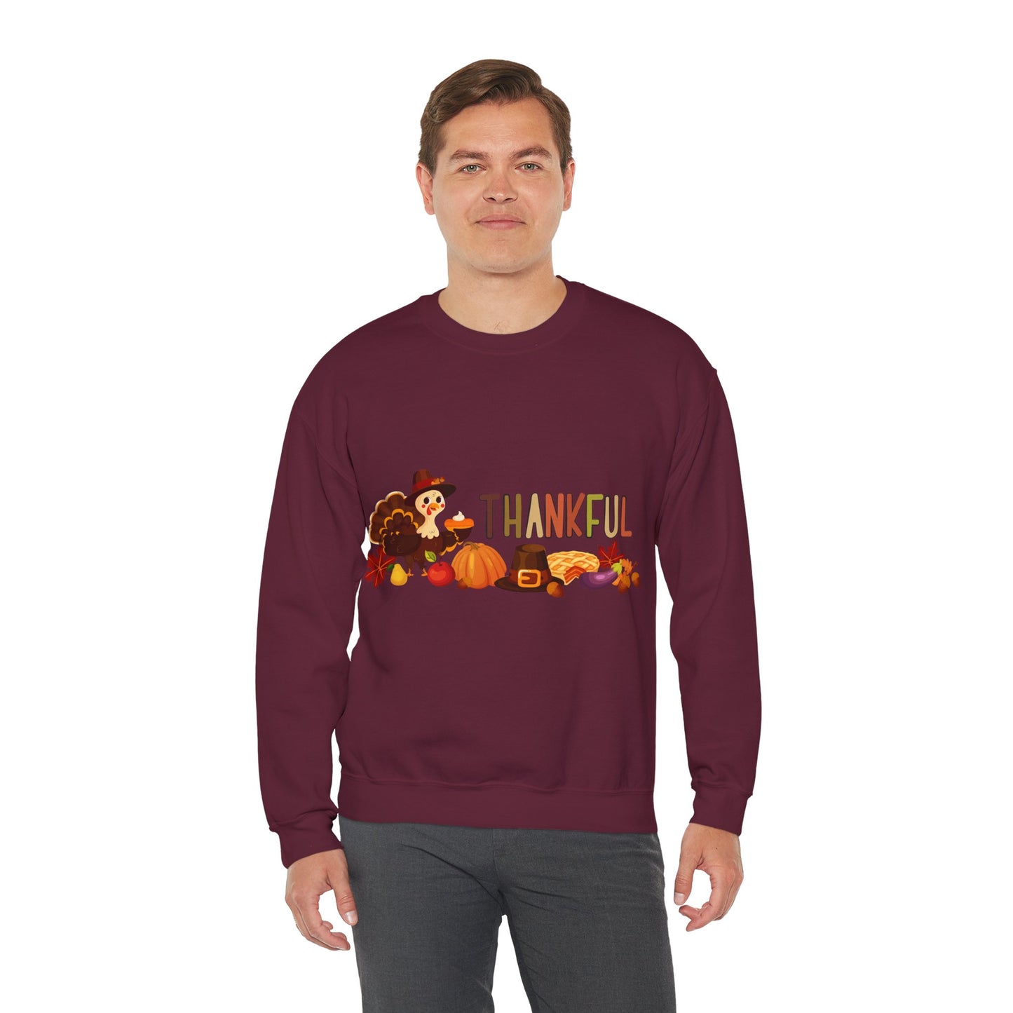 Thankful Thanksgiving Crewneck Sweatshirt  | True North