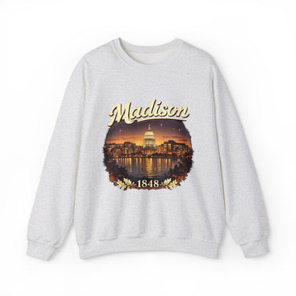 Madison Capitol Skyline Unisex Sweatshirt | Soft Cotton Fit | True North