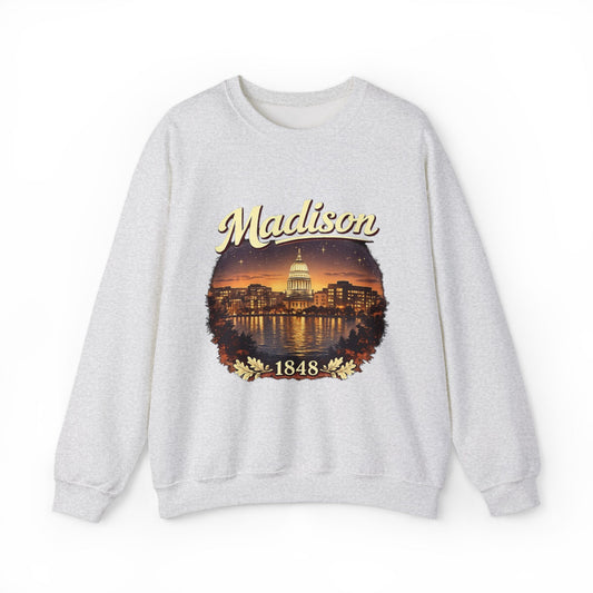 Madison Capitol Skyline Unisex Sweatshirt | Soft Cotton Fit | True North