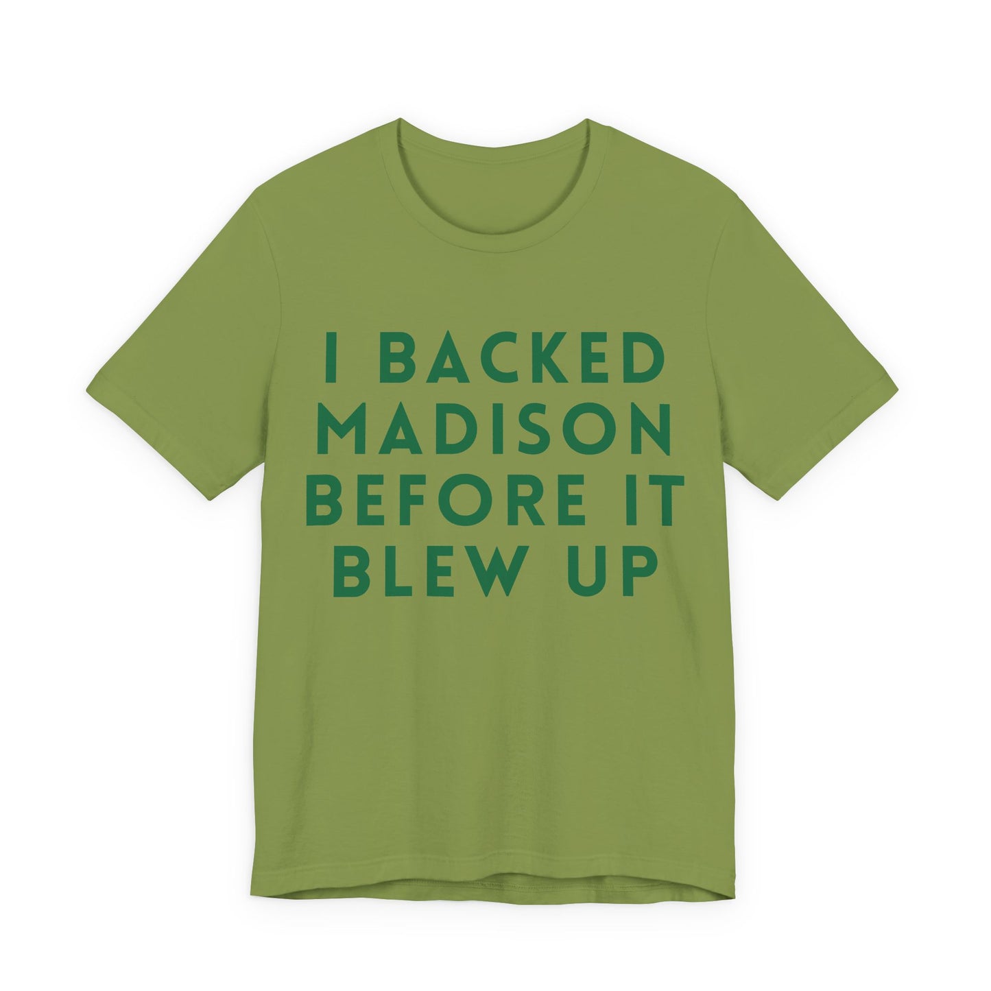 Madison Fan T‑Shirt — "I Backed Madison Before It Blew Up" Retro JERSEY Tee