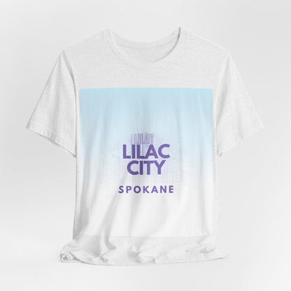 Lilac City Spokane T‑Shirt — Gradient Retro City Pride Tee