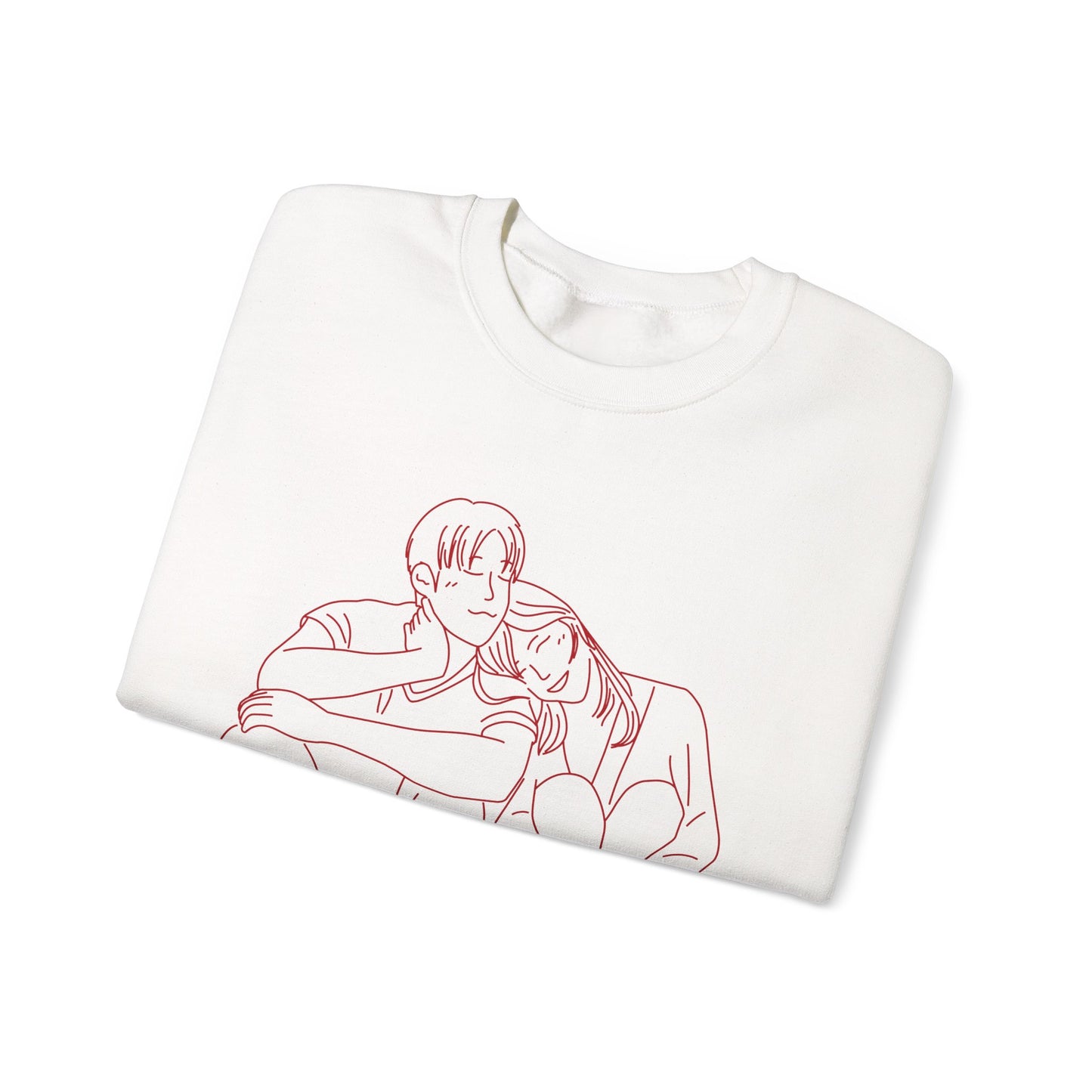 Couple Sketch Crewneck Sweatshirt | Cozy Anniversary Gift | True North