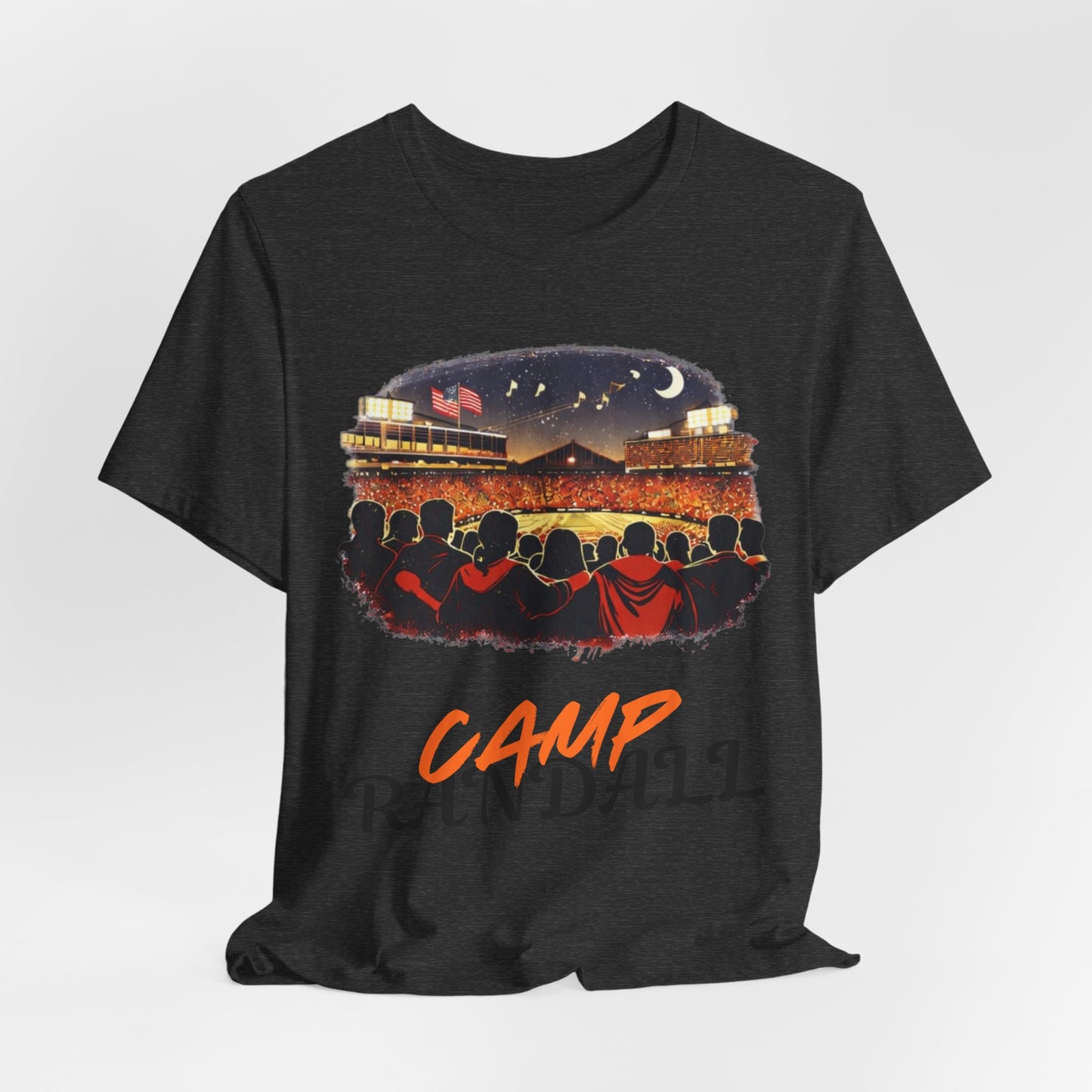 Camp Randall Stadium Football T‑Shirt – Retro Night Game Crew JERSEY Tee MADISON
