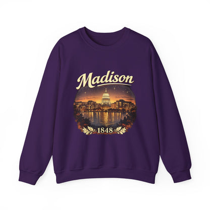 Madison Capitol Skyline Unisex Sweatshirt | Soft Cotton Fit | True North