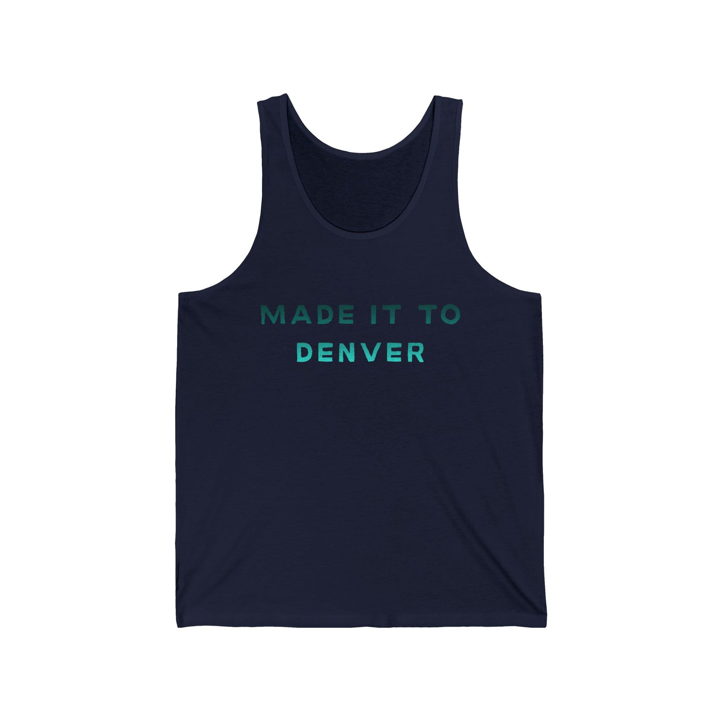 Made It to Denver Men/Unisex Tank Top | Minimal Pride Travel | True North
