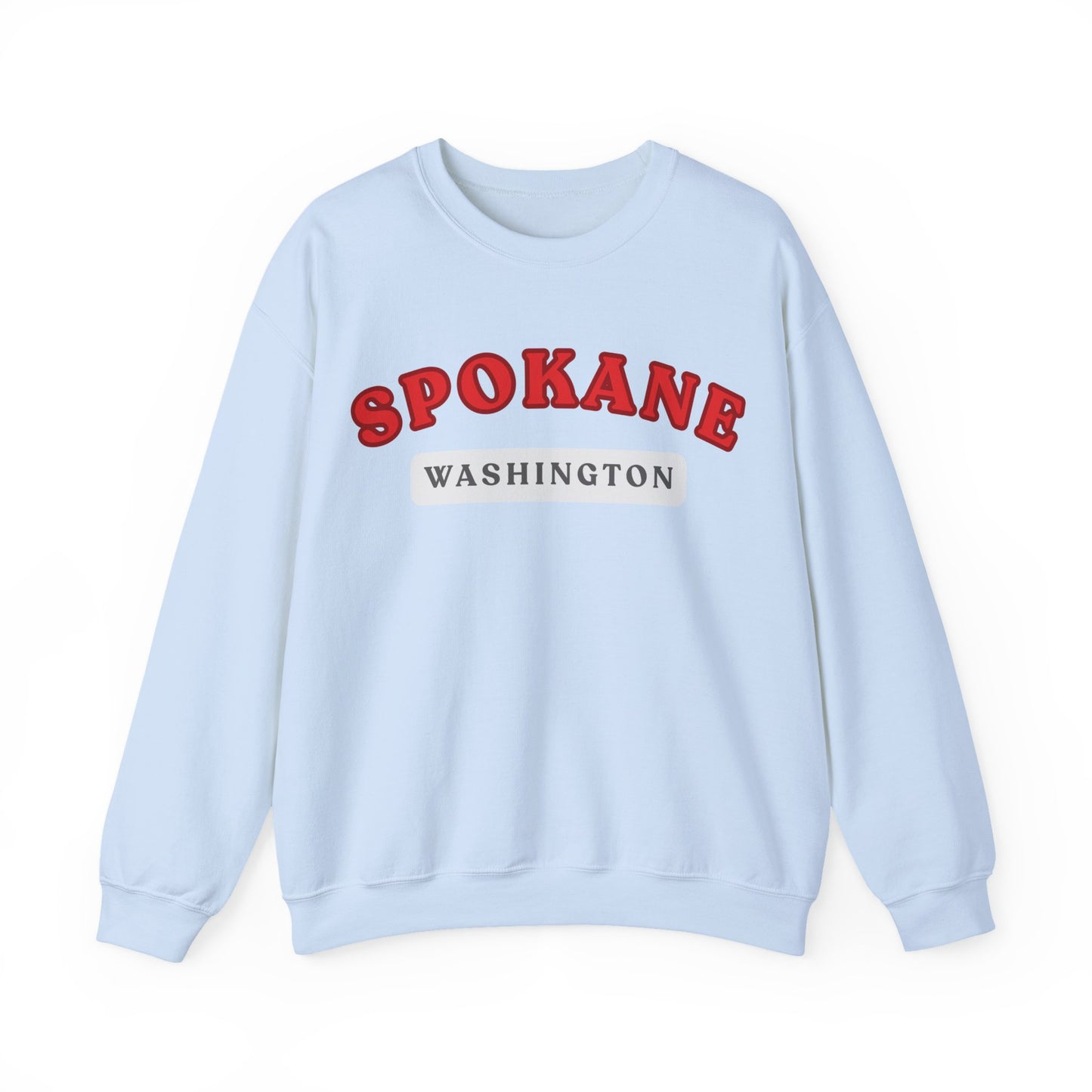 Spokane Washington Crewneck Sweatshirt — Vintage Collegiate Pullover