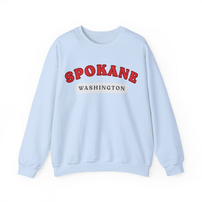 Spokane Washington Crewneck Sweatshirt — Vintage Collegiate Pullover