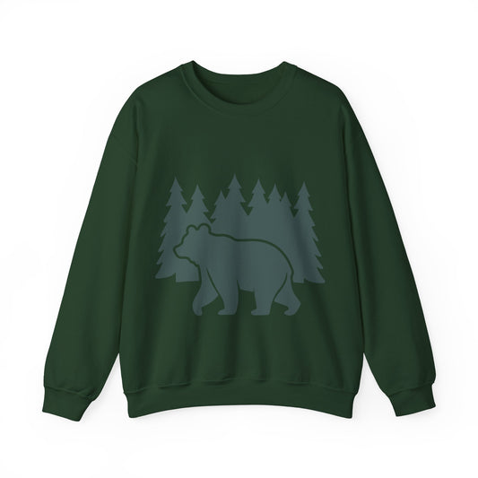 Cozy Bear Forest Unisex  Sweatshirt | Hiking, Camping, and Nature Lovers | True North