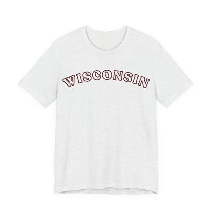 Wisconsin Arch Tee — Vintage Collegiate State T-Shirt MADISON JERSEY