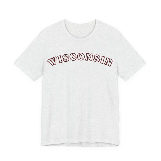 Wisconsin Arch Tee — Vintage Collegiate State T-Shirt MADISON JERSEY