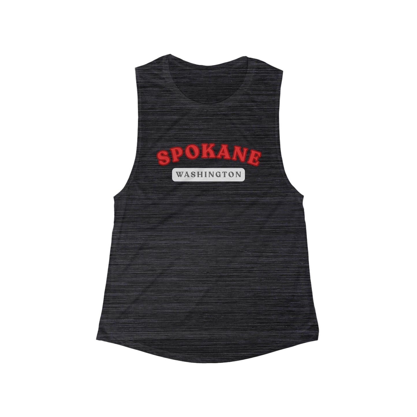 Spokane Washington Women's Flow Tank — Scoop Muscle City Tee