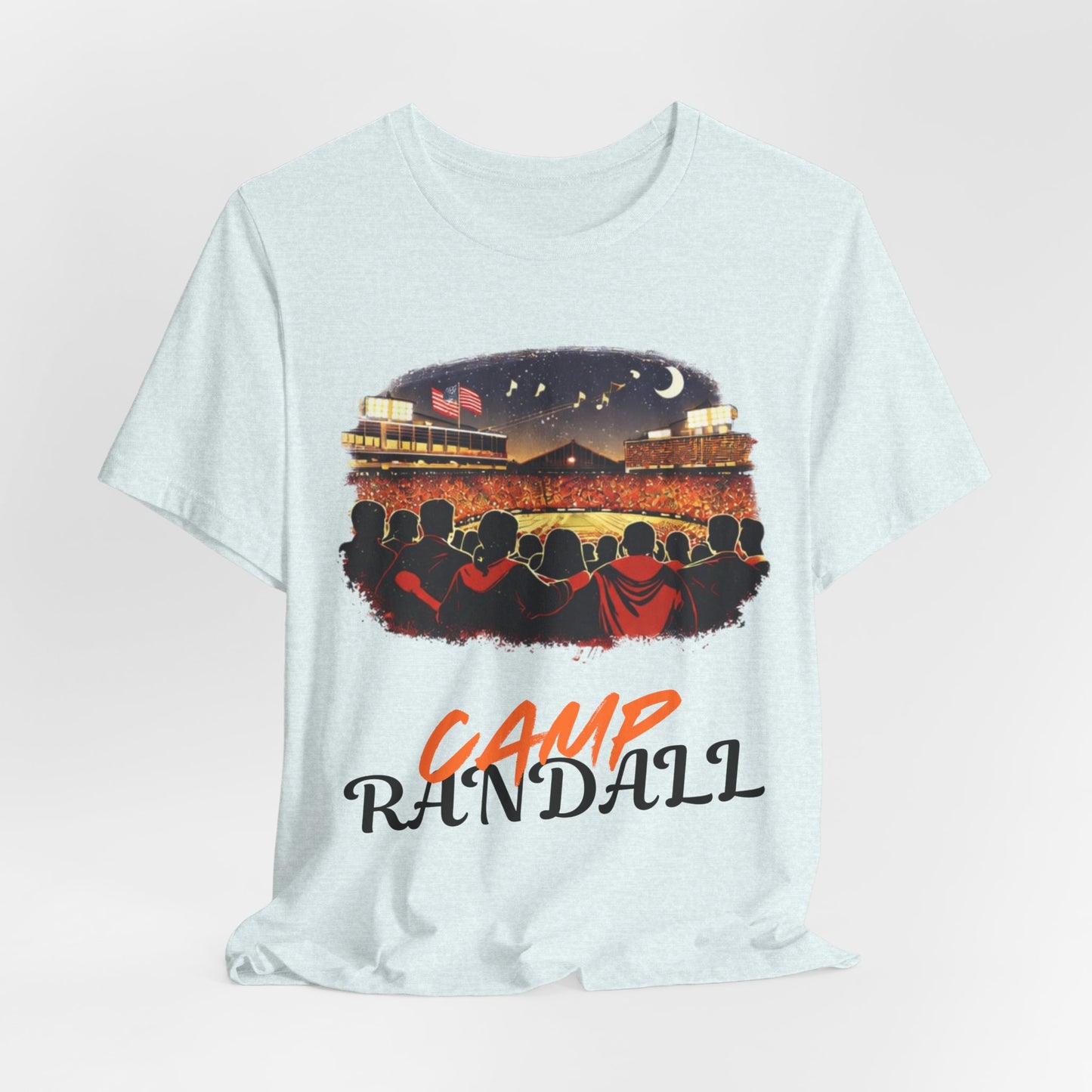 Camp Randall Stadium Football T‑Shirt – Retro Night Game Crew JERSEY Tee MADISON