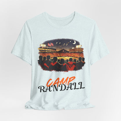 Camp Randall Stadium Football T‑Shirt – Retro Night Game Crew JERSEY Tee MADISON