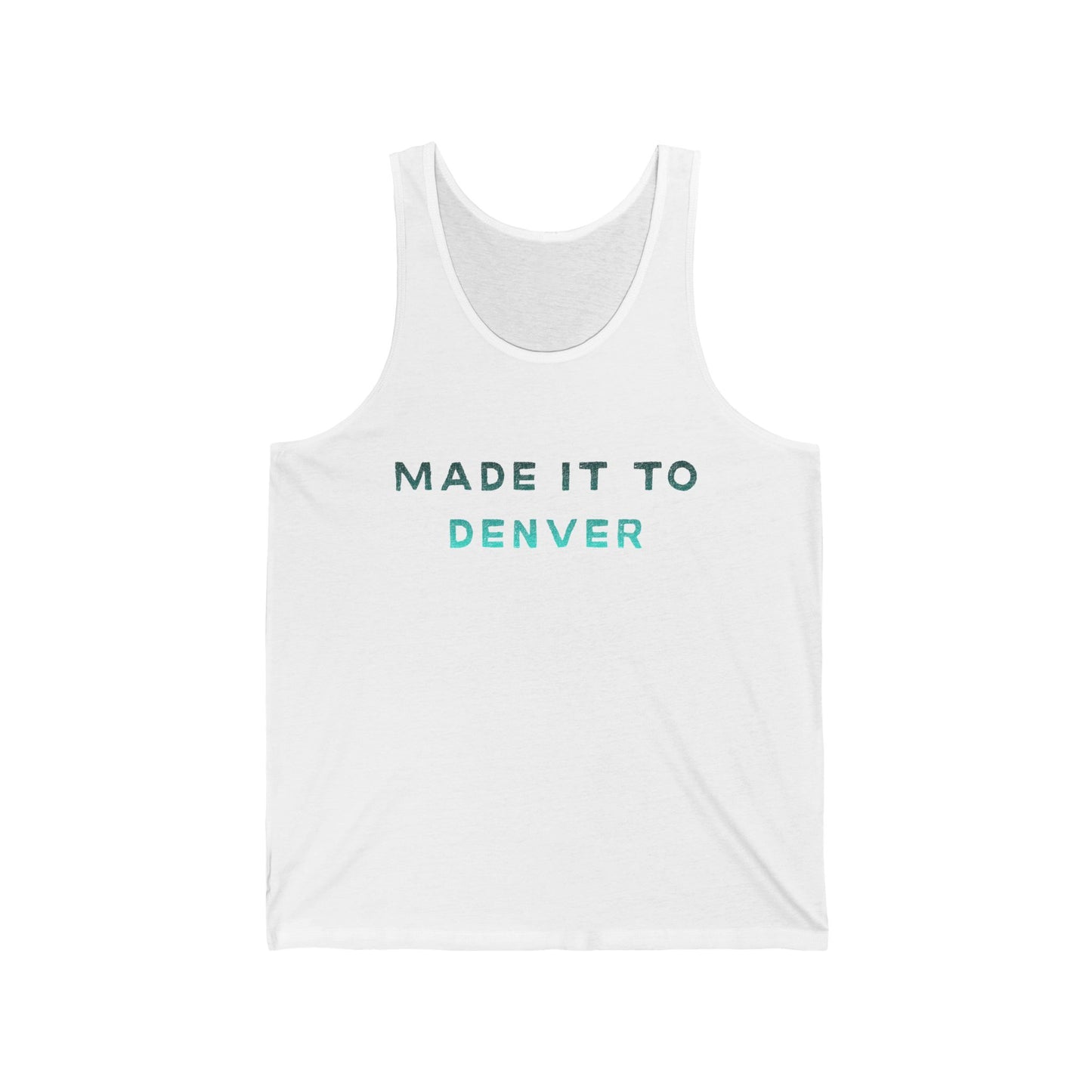 Made It to Denver Men/Unisex Tank Top | Minimal Pride Travel | True North