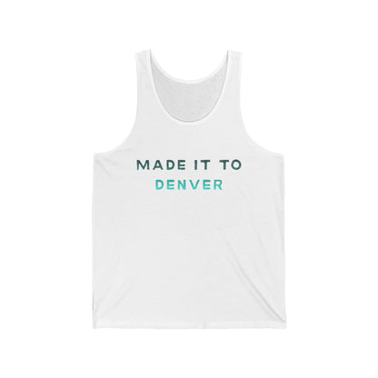 Made It to Denver Men/Unisex Tank Top | Minimal Pride Travel | True North