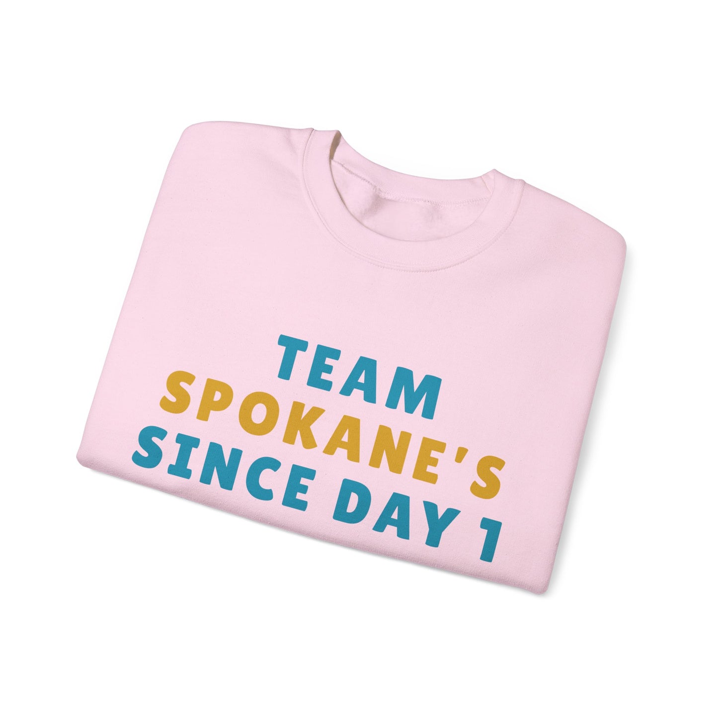 Crewneck Sweatshirt — "Team Spokane's Since Day 1" Retro Local Pride Pullover