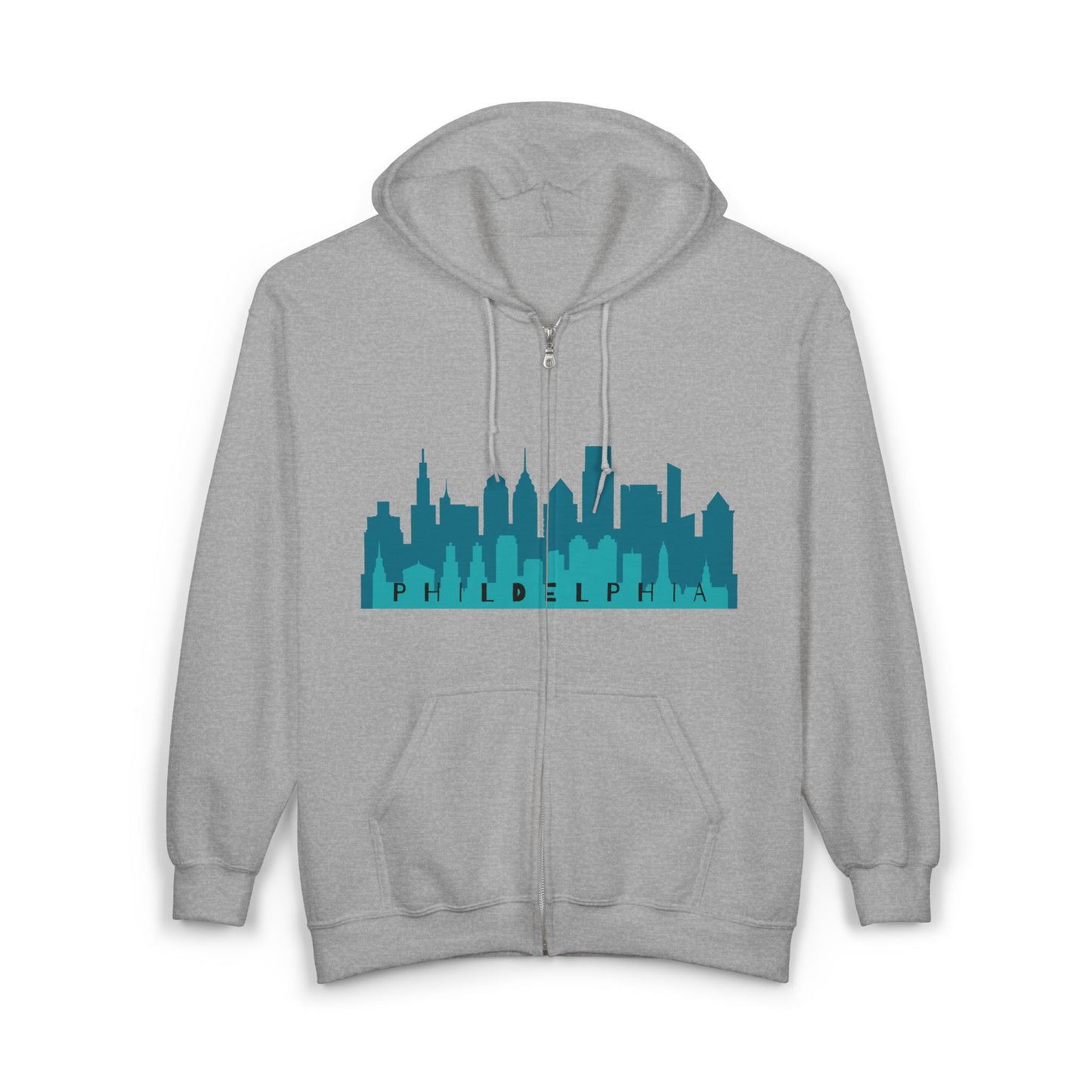 Stylish Urban Hoodie | Philadelphia Skyline Zip Sweatshirt | True North