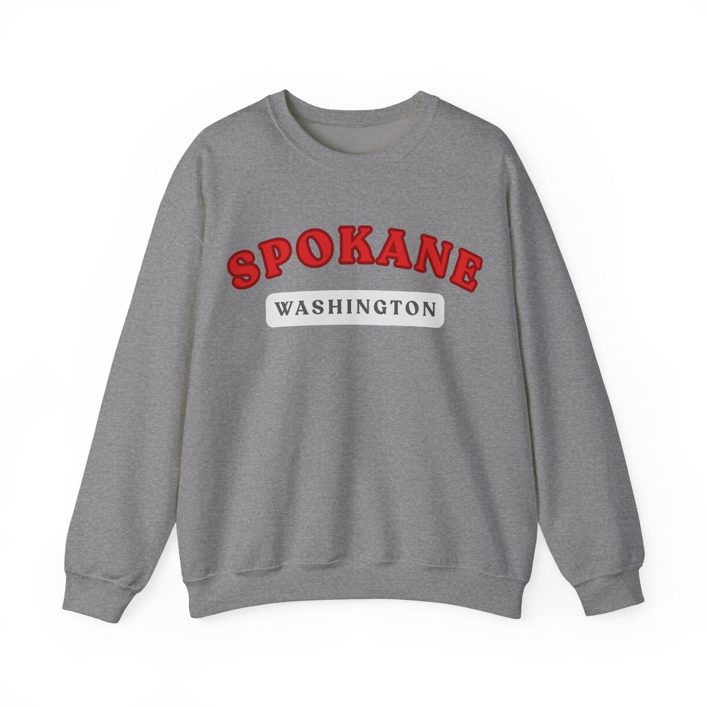 Spokane Washington Crewneck Sweatshirt — Vintage Collegiate Pullover