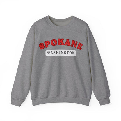 Spokane Washington Crewneck Sweatshirt — Vintage Collegiate Pullover