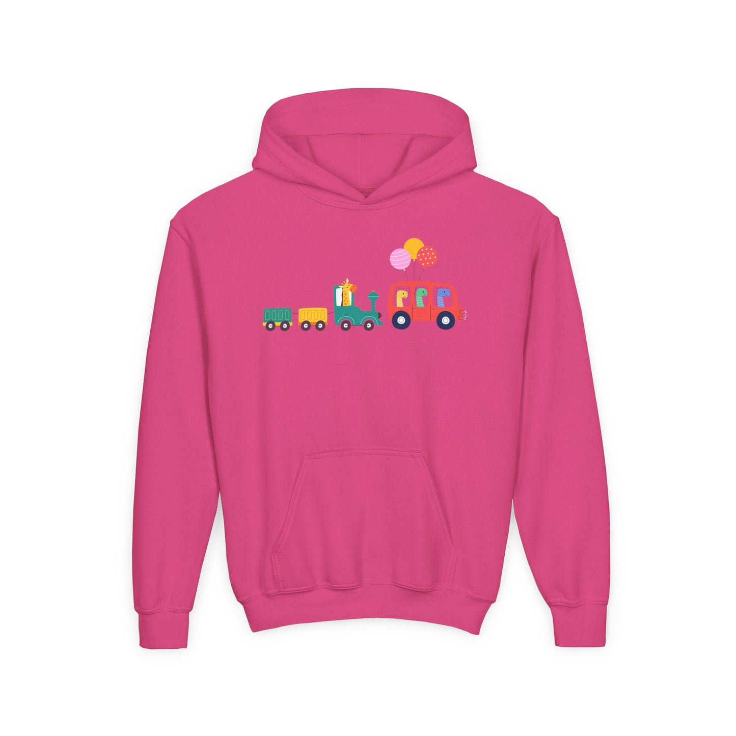 Fun Dinosaur Kids Party Hoodie | Train Design | True North