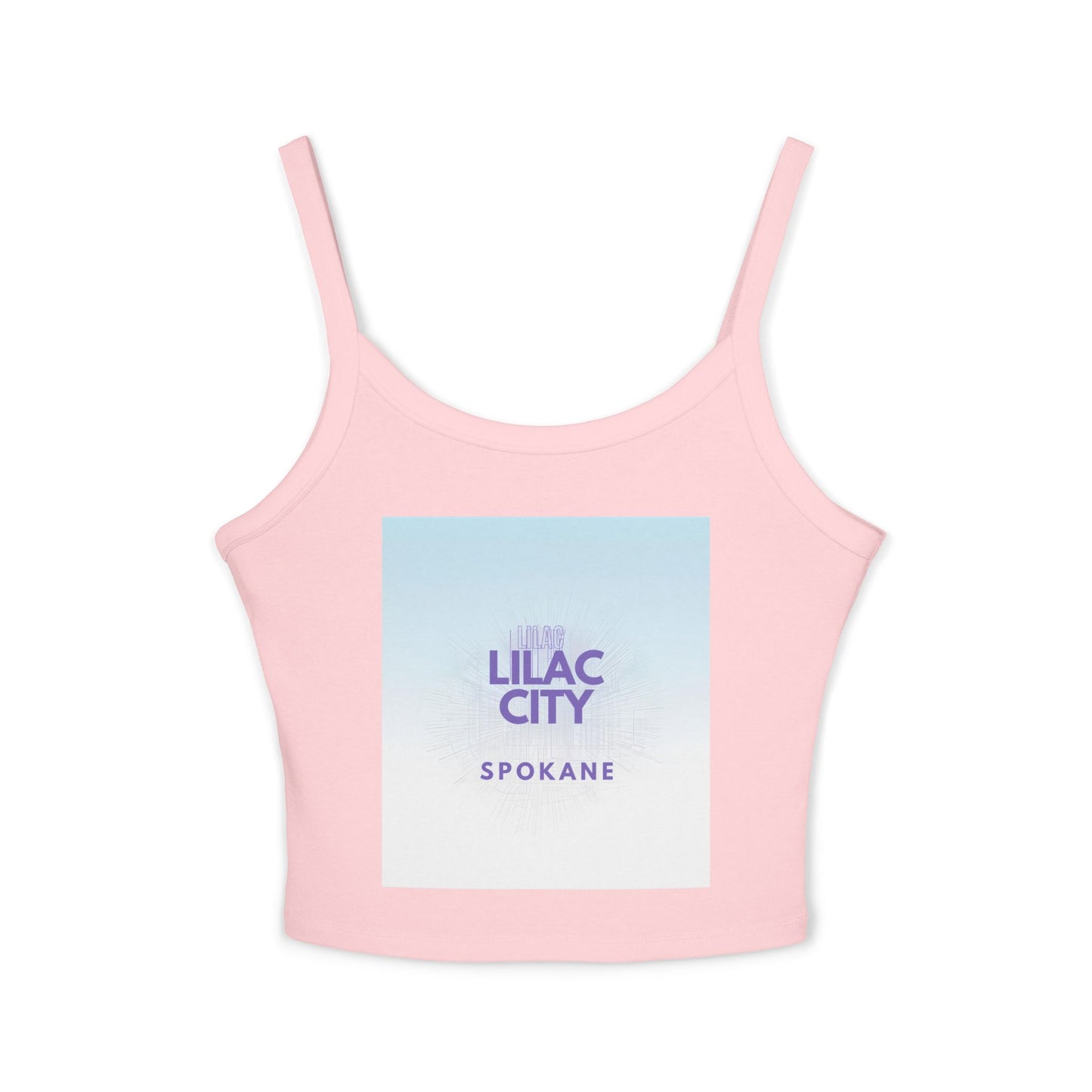 Lilac City Spokane Tank Top — Women's Spaghetti Strap Crop