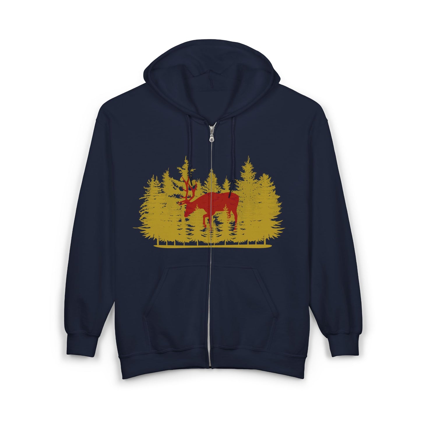 Nature-Inspired Moose Zip Hoodie | Cozy Campers, Fall Adventures | True North
