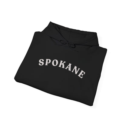 Spokane Arch Logo Hoodie — Minimal City Sweatshirt