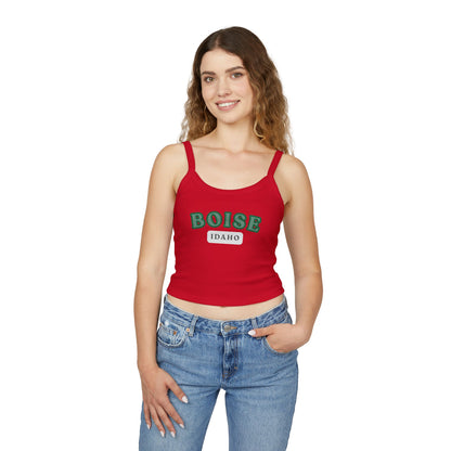 Boise Idaho Graphic Tank Top — Women's Spaghetti Strap Crop