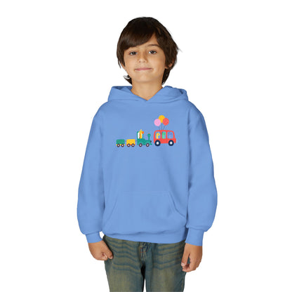 Fun Dinosaur Kids Party Hoodie | Train Design | True North